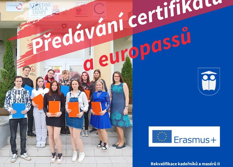 Slavnostní předávání europassů – Erasmus+